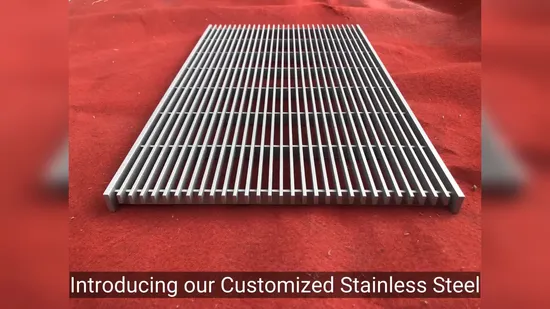 Customized Stainless Steel Metal Product Drain Grate Cover Grating Trench Cover Drain Flooring Cover for Industrial Durable Grate Flooring Solution 
