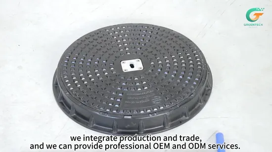 High Quality Composite Well Cover En124 Standard D400 FRP Septic Tank Cover 180 Degree Hinged Fiberglass Sewage Drainage Cover Resin Fiber Manhol Lid with Fram 